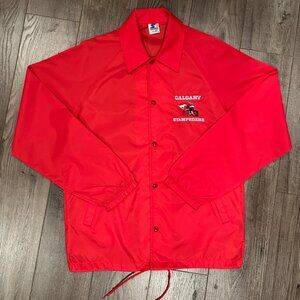 Vintage Starter Calgary Stampeders CFL Men's Red Windbreaker Coach Jacket Small